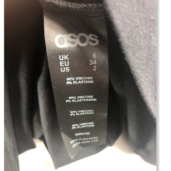 NWT Black ASOS Loose Fit Shift Dress Sz 2 Tall - Picture 9 of 12